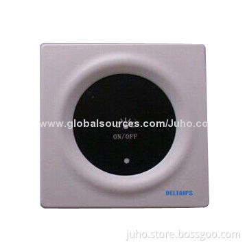 2-gang Brushed Aluminum Intelligent Remote Control and Touch Switch, 110-250V AC/50-60Hz